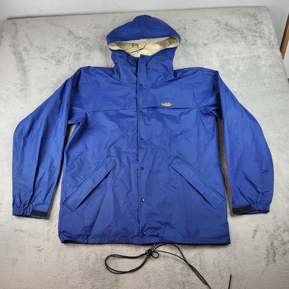 Vintage 90s Patagonia Snap Hoody Parka Windbreaker Jacket Size M Made in Japan